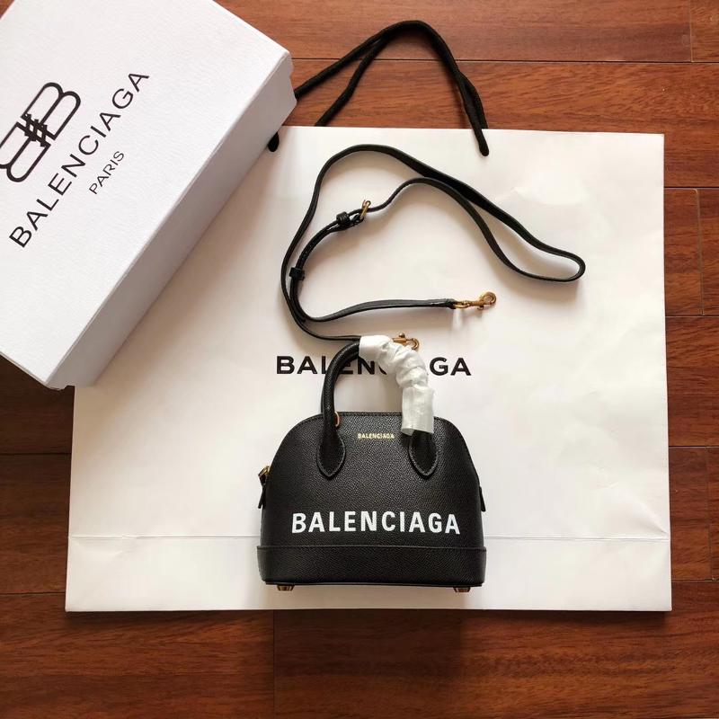 Balenciaga Bags 5506460 Cross pattern solid black white font